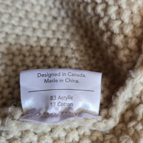 JILLIAN HARRIS × THE SKINNY Boyfriend Cotton Knit Open Front Cardigan. O/S - Picture 11 of 13